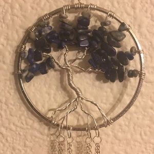 Lapis lazuli tree of life pendant ( ornament )